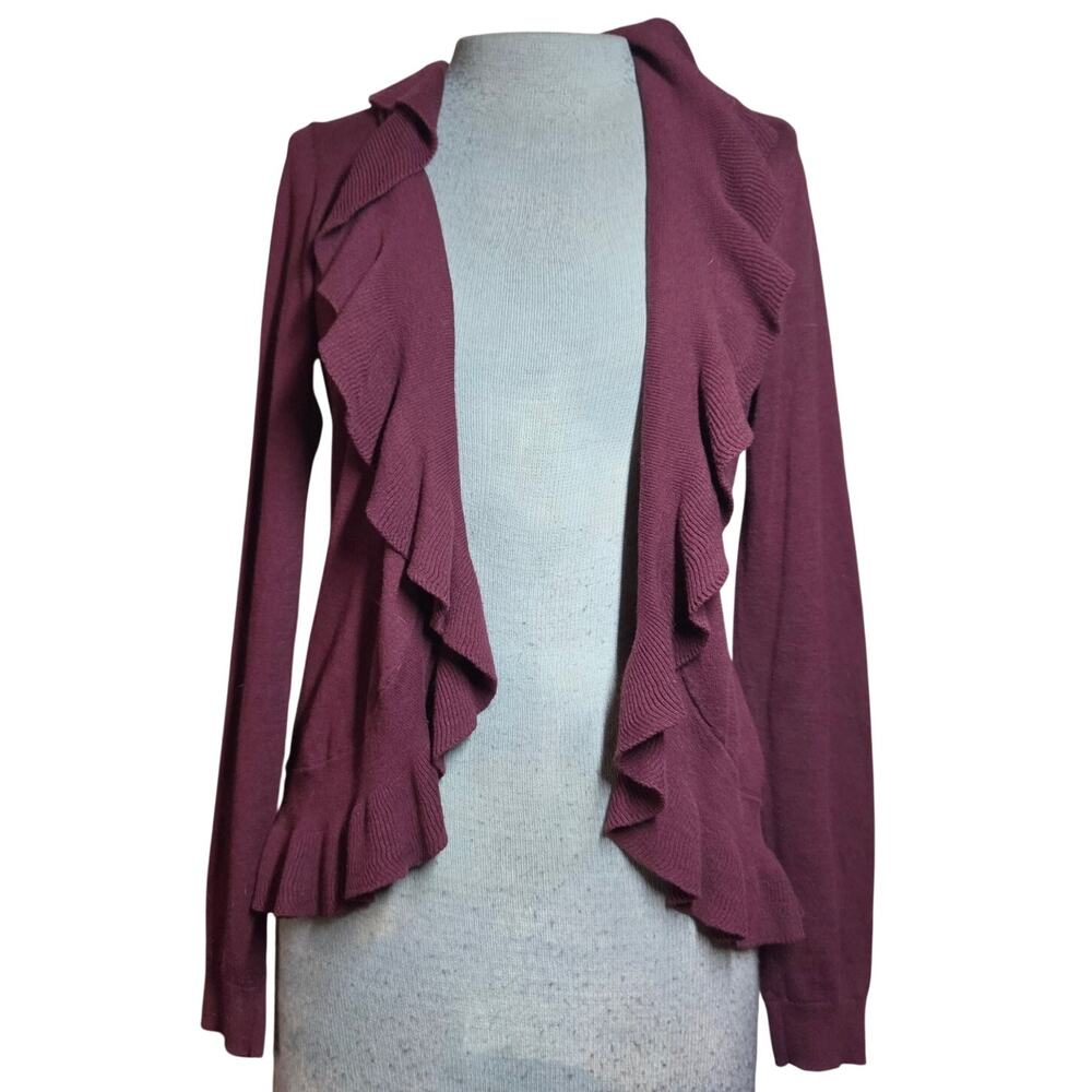 Loft Cotton Open Front Cardigan Sweater Size XS